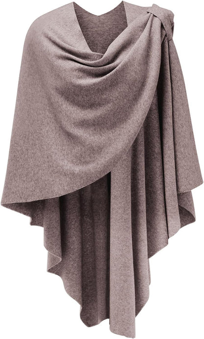 Womens Cross Front Poncho Shawl Wrap Elegant Wedding Formal Gift - Colors B