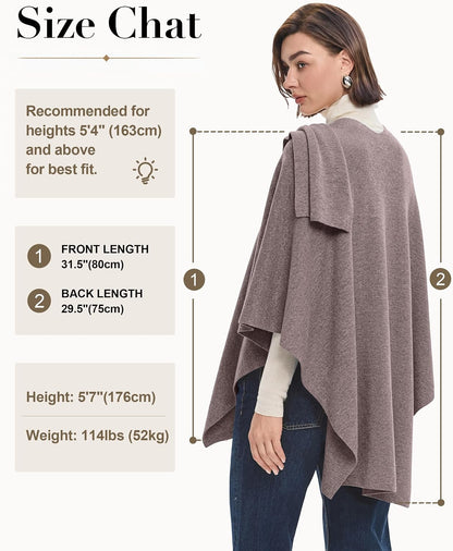 Womens Cross Front Poncho Shawl Wrap Elegant Wedding Formal Gift - Colors B