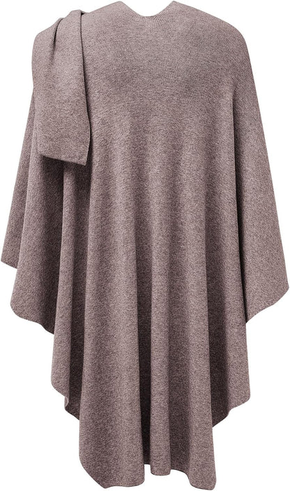 Womens Cross Front Poncho Shawl Wrap Elegant Wedding Formal Gift - Colors B
