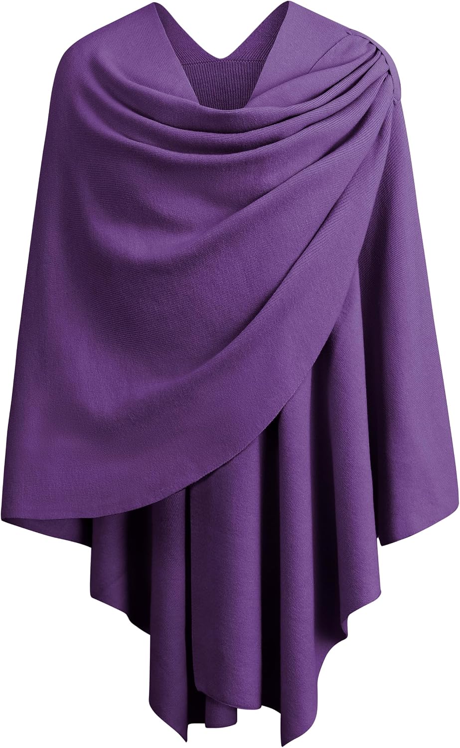 Womens Cross Front Poncho Shawl Wrap Elegant Wedding Formal Gift - Colors B
