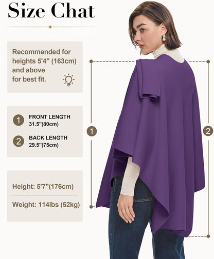 Womens Cross Front Poncho Shawl Wrap Elegant Wedding Formal Gift - Colors B
