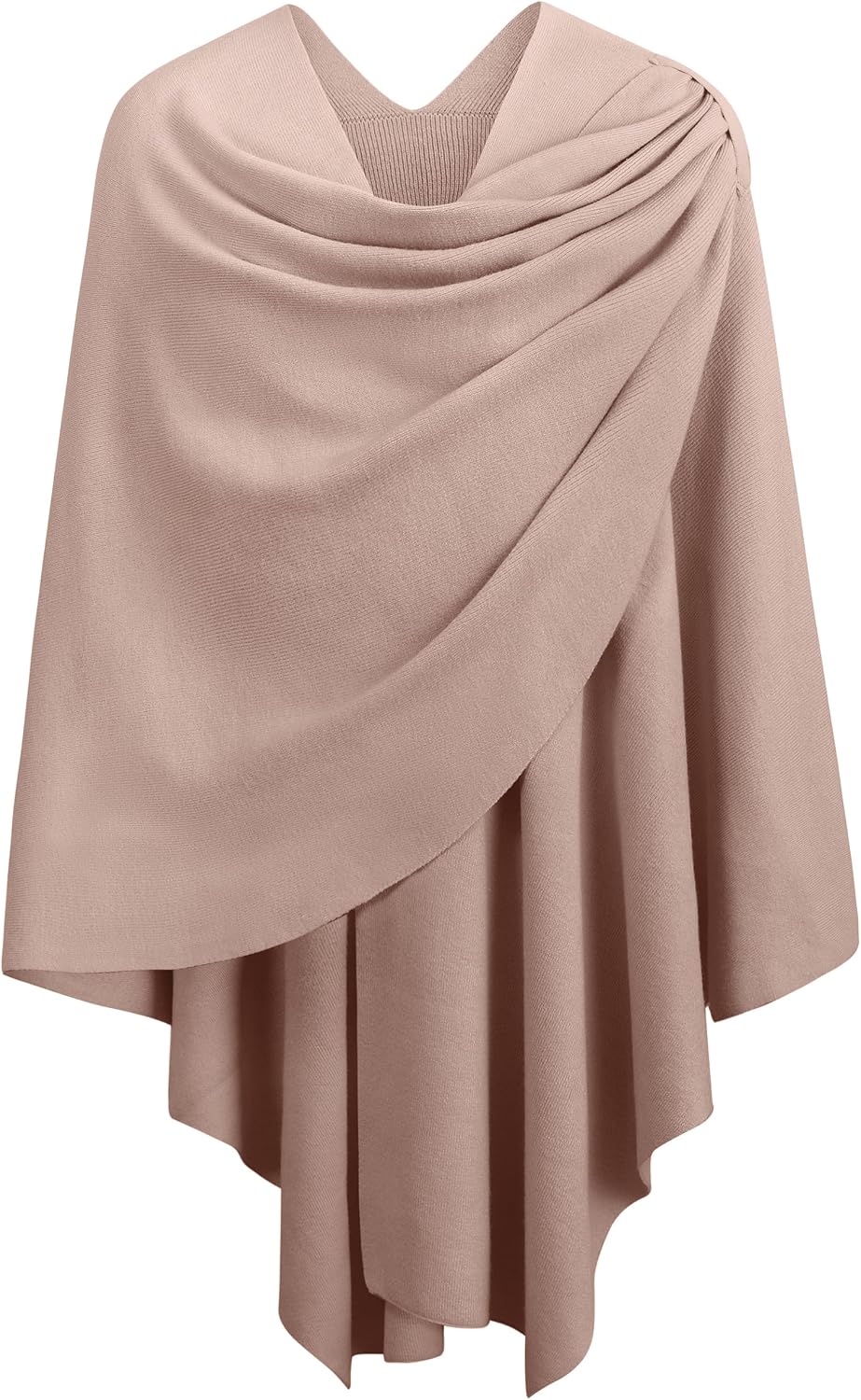 Womens Cross Front Poncho Shawl Wrap Elegant Wedding Formal Gift - Colors B