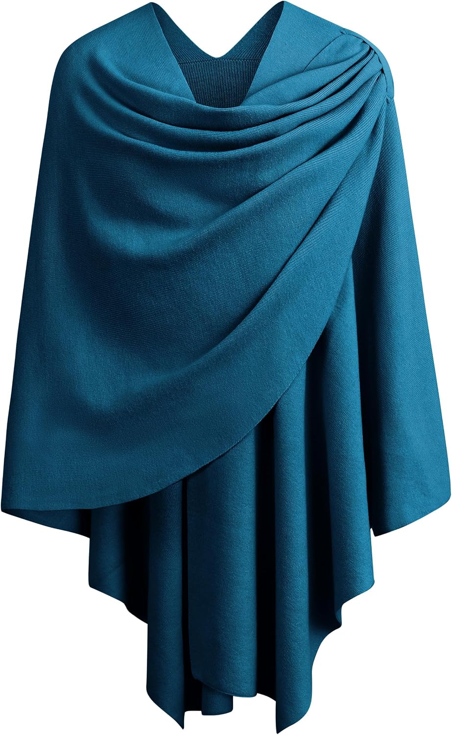 Womens Cross Front Poncho Shawl Wrap Elegant Wedding Formal Gift - Colors B
