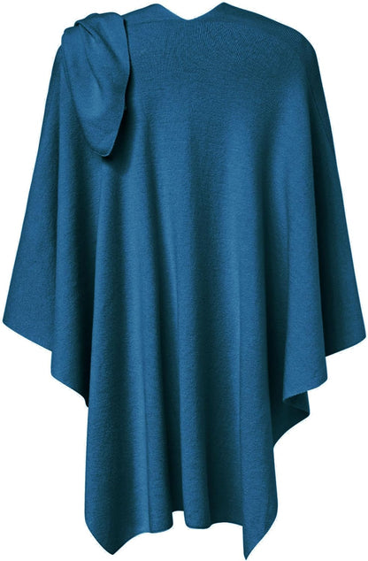 Womens Cross Front Poncho Shawl Wrap Elegant Wedding Formal Gift - Colors B