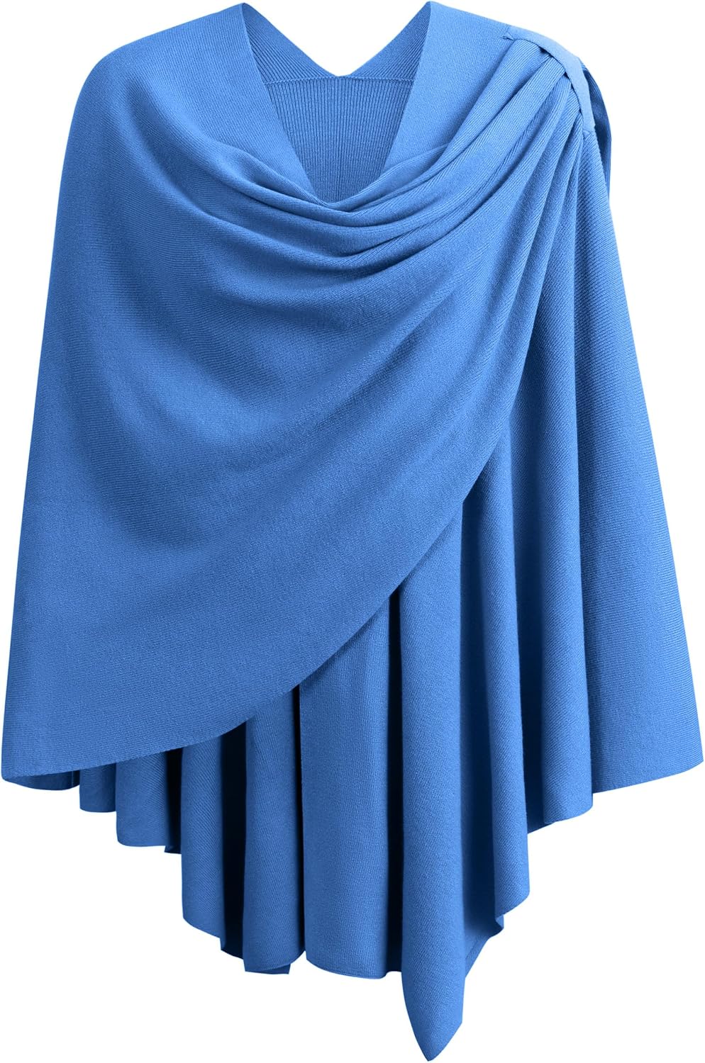Womens Cross Front Poncho Shawl Wrap Elegant Wedding Formal Gift - Colors B
