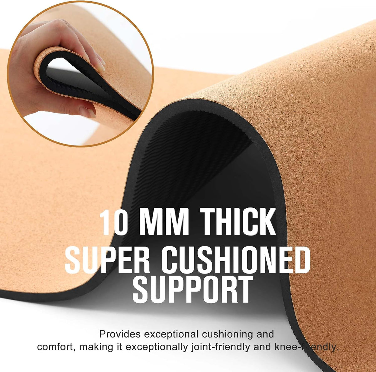 Cork Yoga Mat 1/4 & 2/5 Inch Thick 72 x 26 in