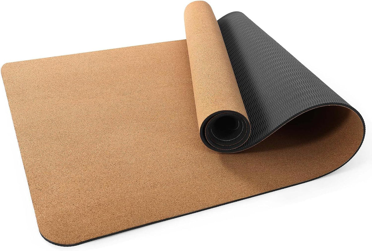 Cork Yoga Mat 1/4 & 2/5 Inch Thick 72 x 26 in