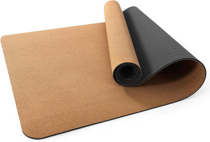 Cork Yoga Mat 1/4 & 2/5 Inch Thick 72 x 26 in