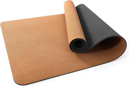 Cork Yoga Mat 1/4 & 2/5 Inch Thick 72 x 26 in