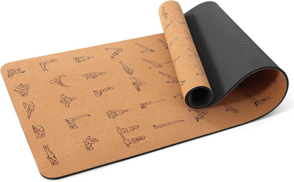 Cork Yoga Mat 1/4 & 2/5 Inch Thick 72 x 26 in