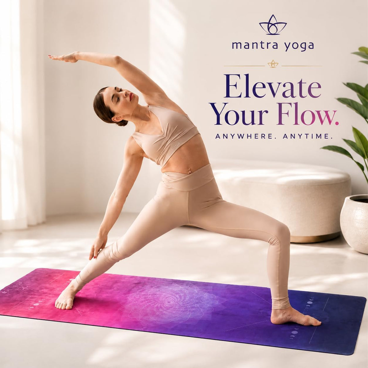 Travel PRO 1.5mm with Knee Pad - Foldable Fitness & Exercise Mat with Bag | Lightweight, Compact & Eco-Friendly | Non-Slip & Washable | For All Types of Yoga | 72" L x 24" W | 2.6 lbs