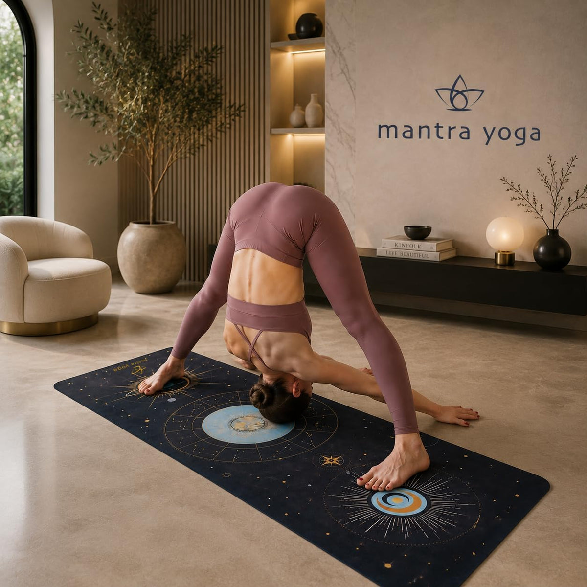 Travel PRO 1.5mm with Knee Pad - Foldable Fitness & Exercise Mat with Bag | Lightweight, Compact & Eco-Friendly | Non-Slip & Washable | For All Types of Yoga | 72" L x 24" W | 2.6 lbs