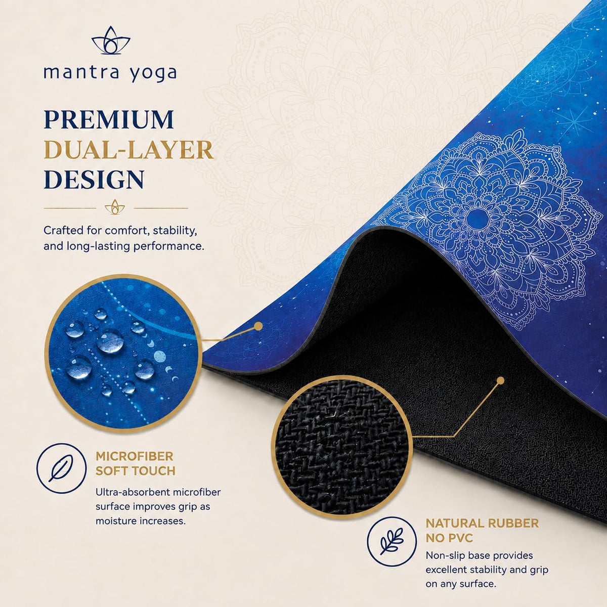 Travel PRO 1.5mm with Knee Pad - Foldable Fitness & Exercise Mat with Bag | Lightweight, Compact & Eco-Friendly | Non-Slip & Washable | For All Types of Yoga | 72" L x 24" W | 2.6 lbs