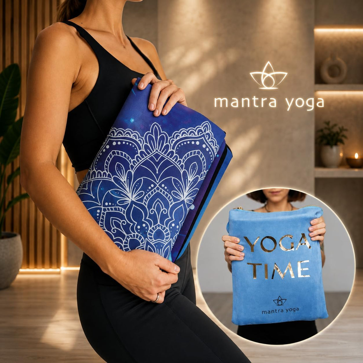 Travel PRO 1.5mm with Knee Pad - Foldable Fitness & Exercise Mat with Bag | Lightweight, Compact & Eco-Friendly | Non-Slip & Washable | For All Types of Yoga | 72" L x 24" W | 2.6 lbs