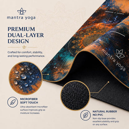 Travel PRO 1.5mm with Knee Pad - Foldable Fitness & Exercise Mat with Bag | Lightweight, Compact & Eco-Friendly | Non-Slip & Washable | For All Types of Yoga | 72" L x 24" W | 2.6 lbs