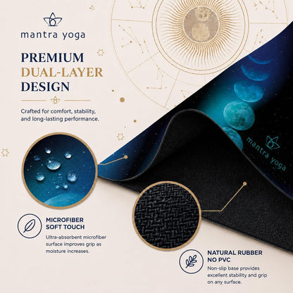 Travel PRO 1.5mm with Knee Pad - Foldable Fitness & Exercise Mat with Bag | Lightweight, Compact & Eco-Friendly | Non-Slip & Washable | For All Types of Yoga | 72" L x 24" W | 2.6 lbs