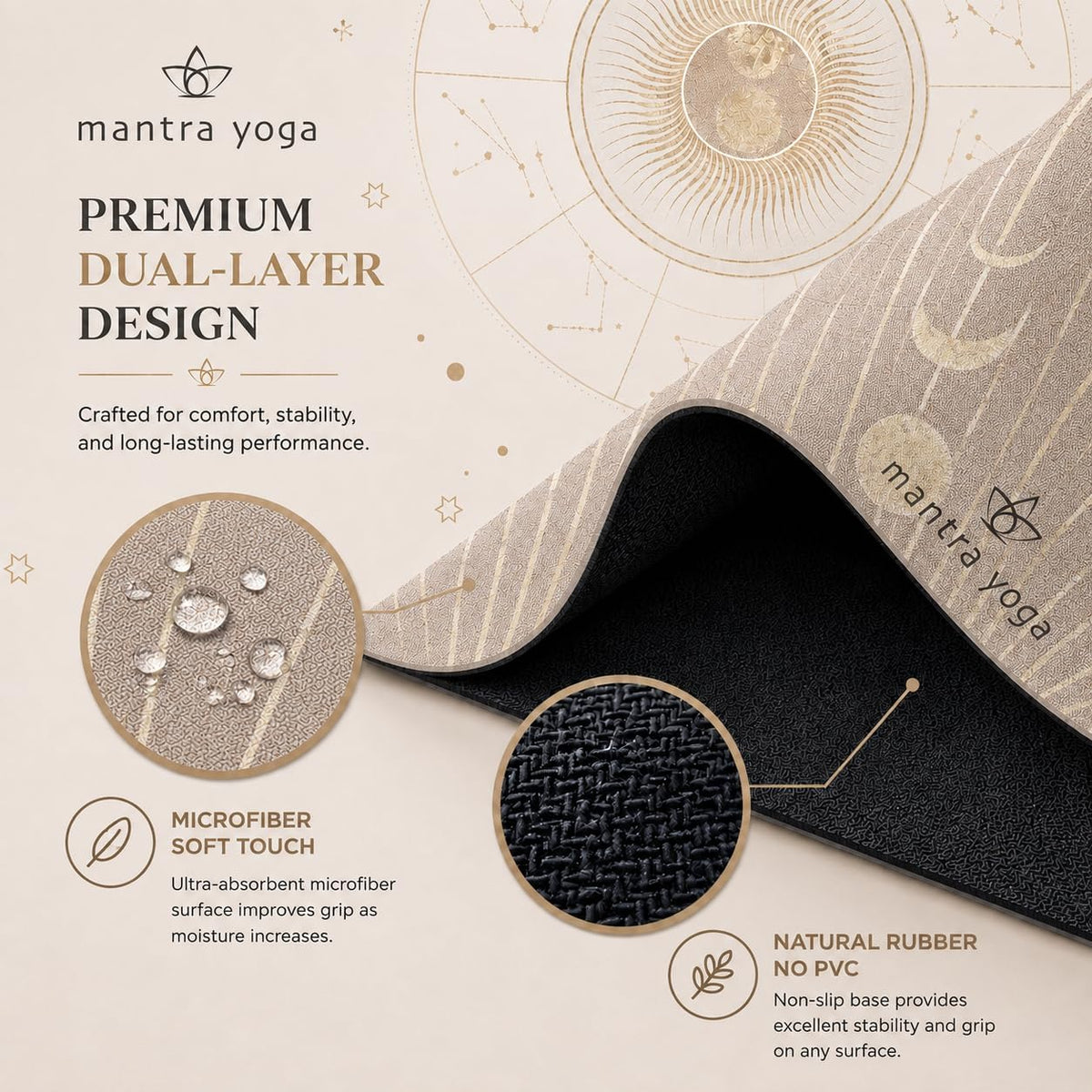 Travel PRO 1.5mm with Knee Pad - Foldable Fitness & Exercise Mat with Bag | Lightweight, Compact & Eco-Friendly | Non-Slip & Washable | For All Types of Yoga | 72" L x 24" W | 2.6 lbs
