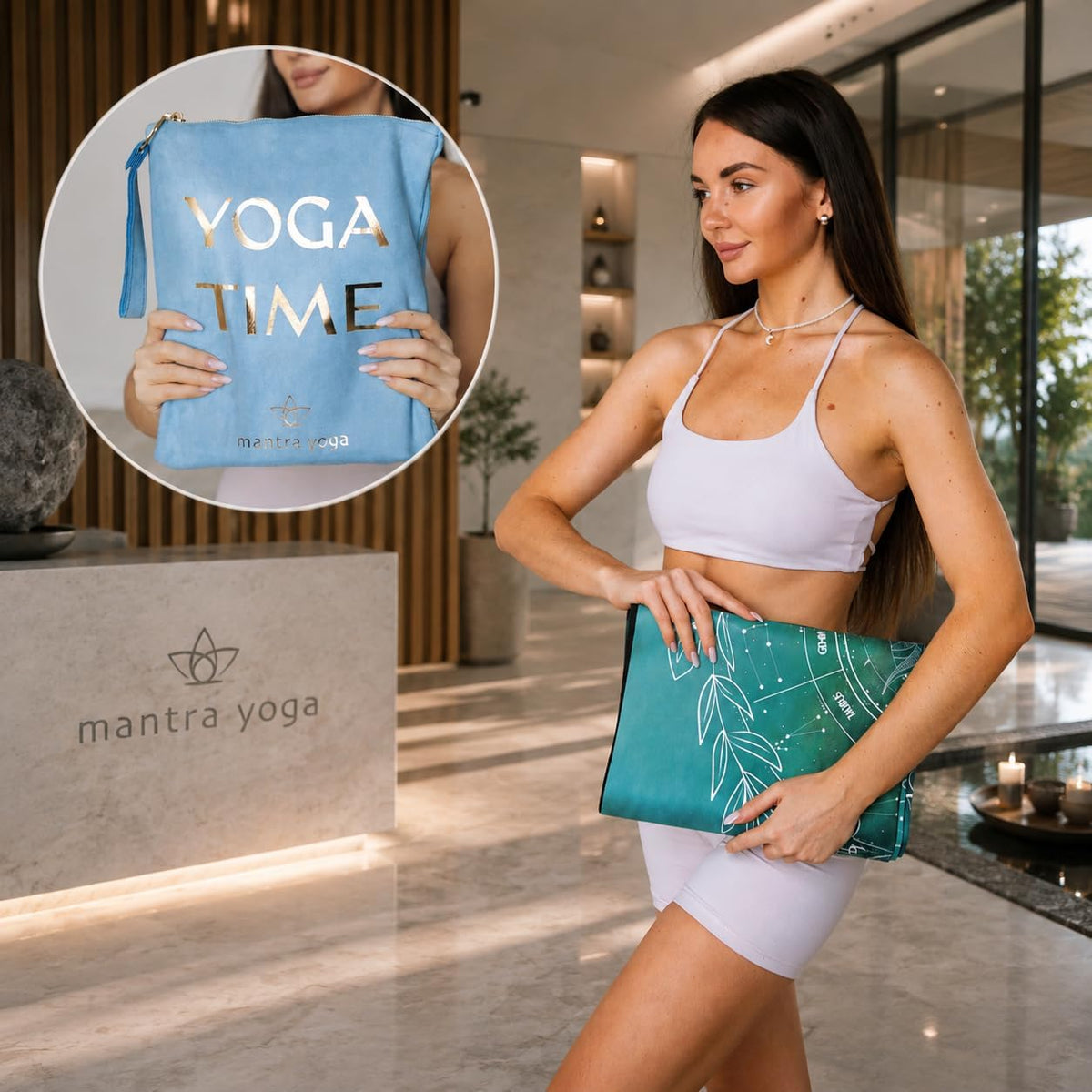Travel PRO 1.5mm with Knee Pad - Foldable Fitness & Exercise Mat with Bag | Lightweight, Compact & Eco-Friendly | Non-Slip & Washable | For All Types of Yoga | 72" L x 24" W | 2.6 lbs