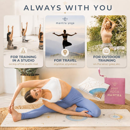 Travel PRO 1.5mm with Knee Pad - Foldable Fitness & Exercise Mat with Bag | Lightweight, Compact & Eco-Friendly | Non-Slip & Washable | For All Types of Yoga | 72" L x 24" W | 2.6 lbs