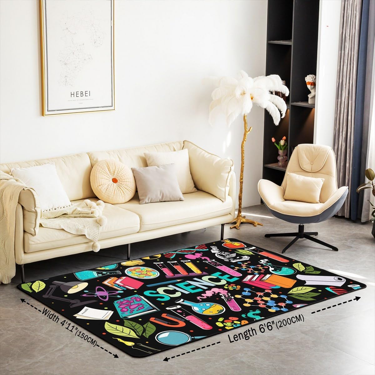 Zen Yoga Area Rug 3'x5' for Living Room