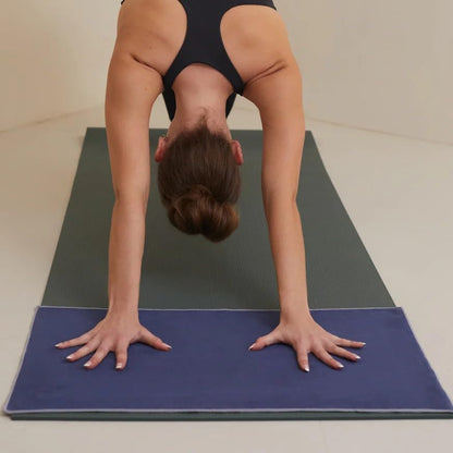 eQua Hot Yoga Mat Towel - 72" | Instant Moisture Activated Grip | Ultra Soft Microfiber | Quick Dry, Daily Use Ready | Lightweight, Travel Friendly Mat Layer