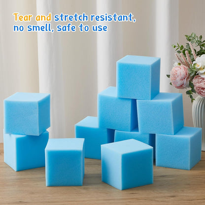 Foam Pit Blocks 4 x 4 x 4 Inch Foam Cubes Soft Stacking Blocks Protective Padding Sponge Pit for Gymnastics Trampoline Arenas Rock Climbing Parkour Indoor Amusement Park