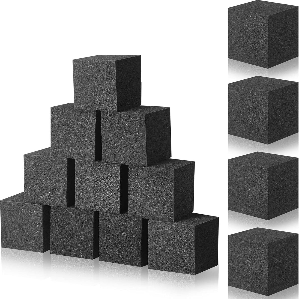 Foam Pit Blocks 4 x 4 x 4 Inch Foam Cubes Soft Stacking Blocks Protective Padding Sponge Pit for Gymnastics Trampoline Arenas Rock Climbing Parkour Indoor Amusement Park