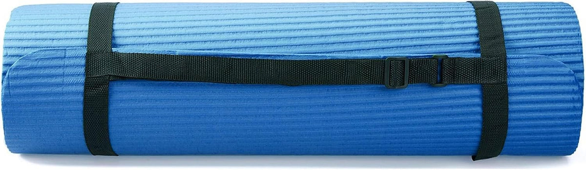 BalanceFrom 7-Piece Yoga Set with 71x24x0.5 Inches Extra Thick Mat and Carrying Sling – Includes 2 Blocks, Stretch Strap, 2 Towels, and Knee Pad for Home, Studio, and Gym Workouts