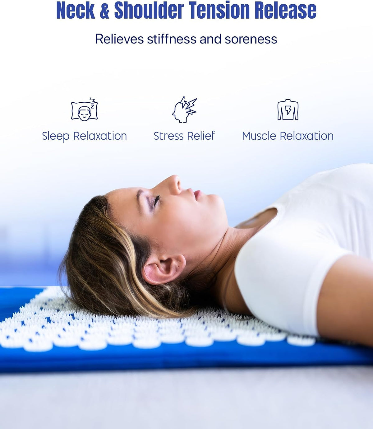 Acupressure Mat And Pillow Set, Back Neck And Shoulder Pain Relief