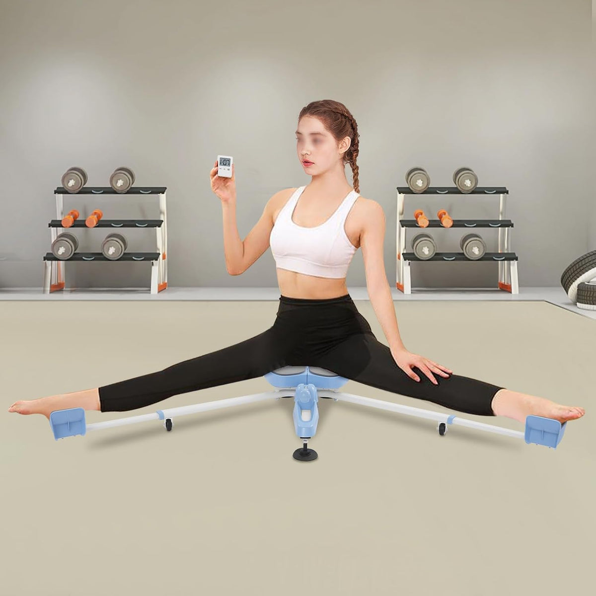 Leg Stretcher, 220/330Lbs Heavy Duty Split Machine for Leg Stretching, Leg Stretching Split Machine, Flexibility Stretching Equipment Black/Blue
