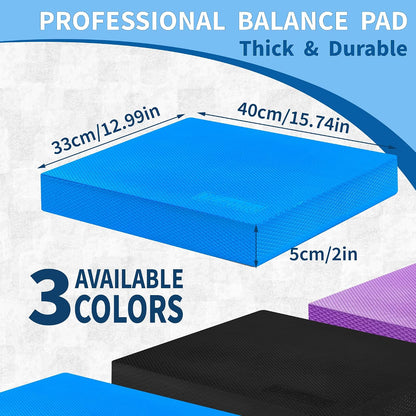Professional Foam Balance Pad, Large Balance Pads for Physical Therapy, Foam Balance Board for Rehabilitation Stability Workout Knee and Ankle Exercise Strength Training