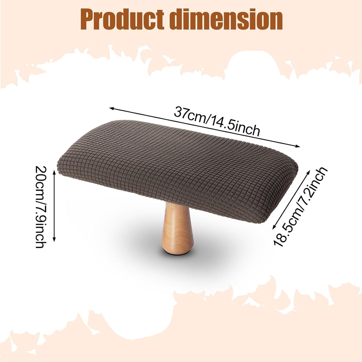 Meditation Bench Kneeling Stool Foldable Wooden Prayer Seat (Brown)