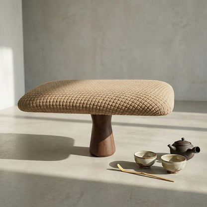 Meditation Bench Kneeling Stool Foldable Wooden Prayer Seat (Brown)