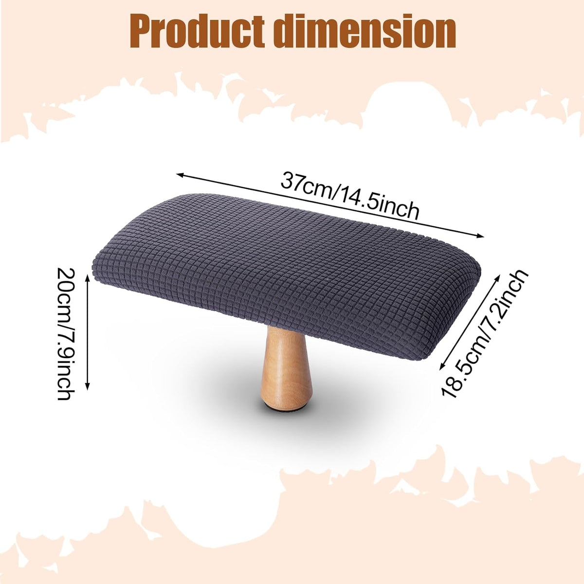 Meditation Bench Kneeling Stool Foldable Wooden Prayer Seat (Brown)