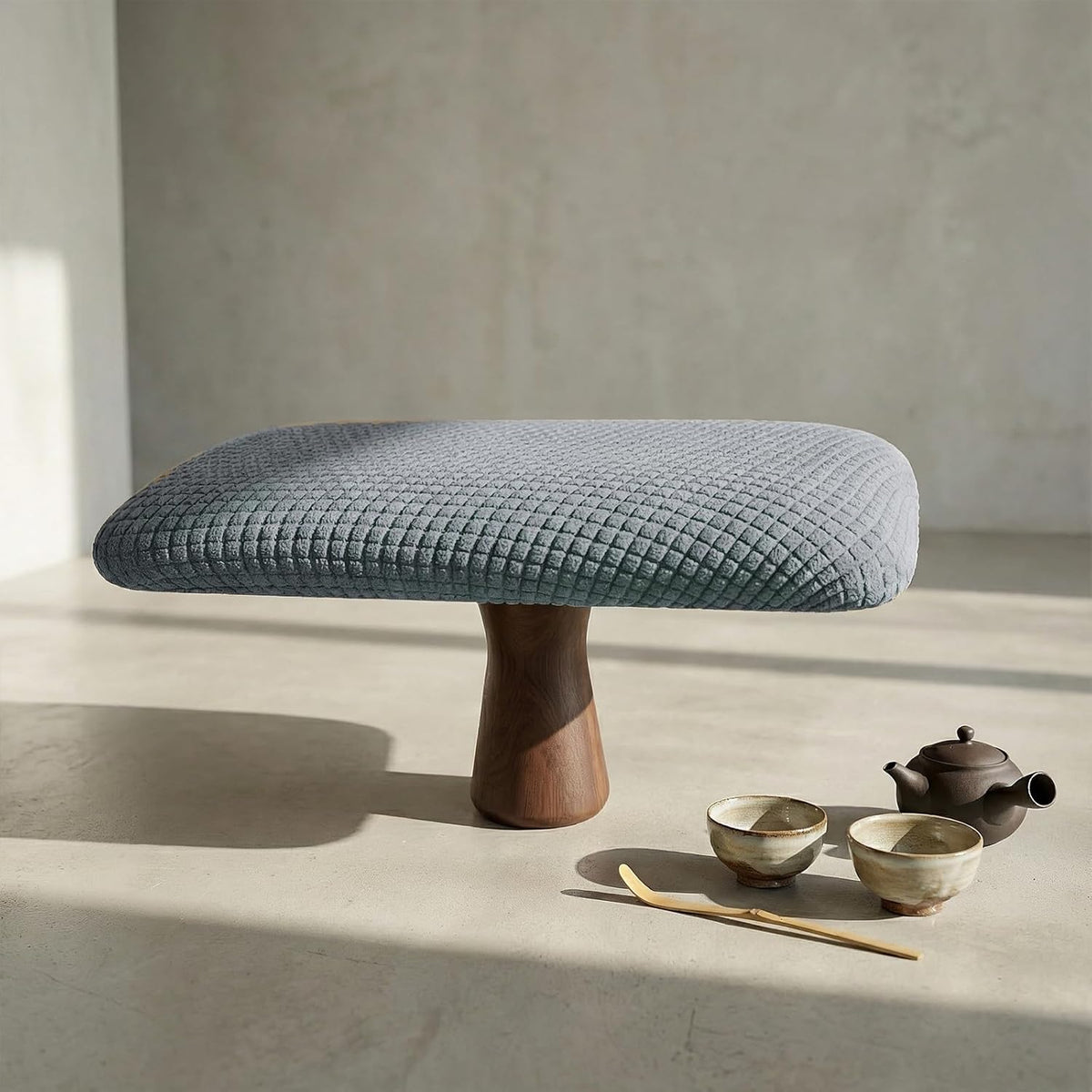Meditation Bench Kneeling Stool Foldable Wooden Prayer Seat (Brown)