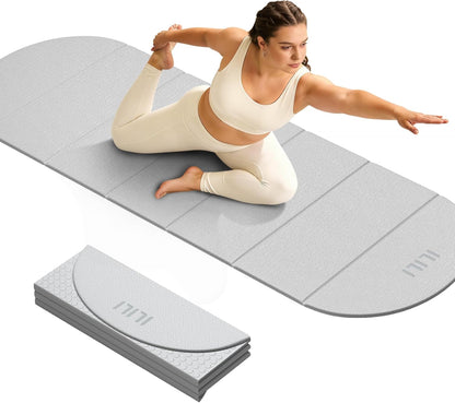 Foldable Yoga Mat, 10mm Thick, 75x26 Inch Extra Long, Exercise Mat