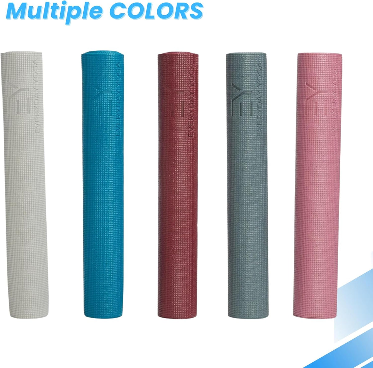 Deluxe Mat, Spacious 72"x24" Non-Slip Yoga Mat for Comfortable Home Workouts, 3-5mm Extra Thick