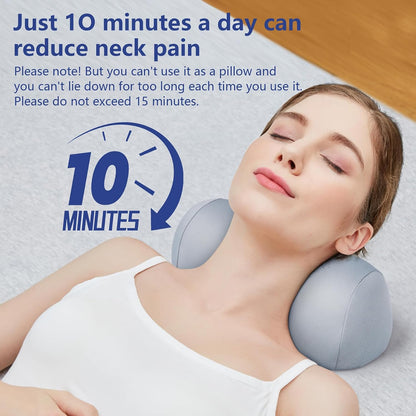 Small Neck Stretcher Pillow for Pain Relief, Medium Soft Cervical Traction Device Neck Mild Support Pillow Foam Cervical Neck Pillow for Tension Muscle Relax Relief (Grey)