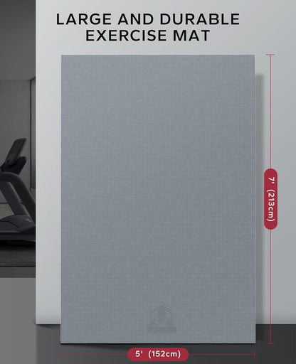 HAPBEAR Large Exercise Mat-6'x4'/7'x5'/6'x8'/6'x9'/6'x10'/6'x12'x 1/3"(8mm)