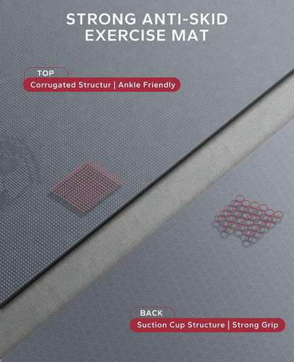 HAPBEAR Large Exercise Mat-6'x4'/7'x5'/6'x8'/6'x9'/6'x10'/6'x12'x 1/3"(8mm)