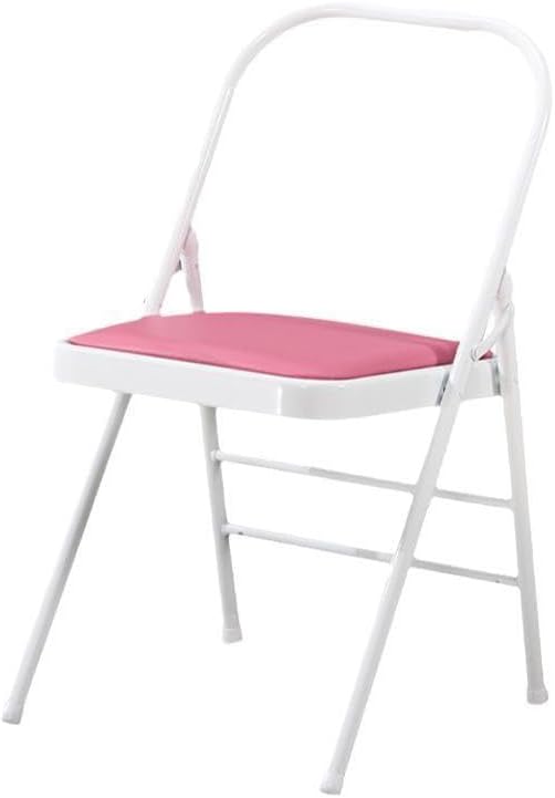 Pilates Yoga Chair, Professional Iyengar Auxiliary Chair, Yoga, Hardened and Thick Yoga Folding Chair, Solid Anti-Slip, Stable and Durable,Pink