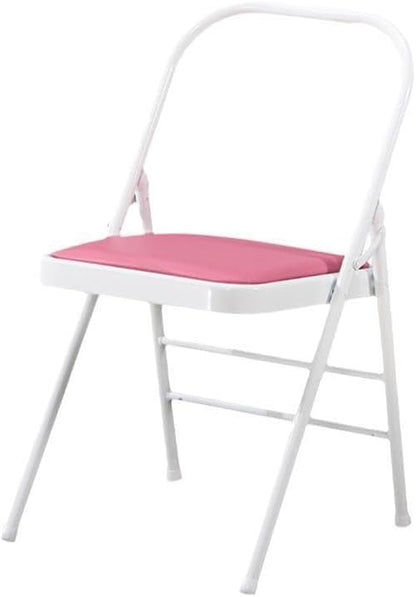 Pilates Yoga Chair, Professional Iyengar Auxiliary Chair, Yoga, Hardened and Thick Yoga Folding Chair, Solid Anti-Slip, Stable and Durable,Pink