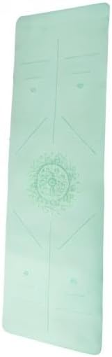Non-Slip Yoga Mat with Alignment Marks – Lightweight Exercise Mat with Carry Strap for Home Workout or Travel Outdoors