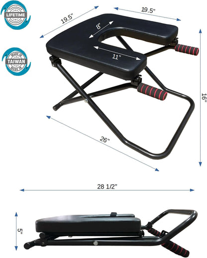 Longer+Wider+Bigger Yoga Headstand Bench Chair with Handles Headstand Handstand Inversion Workout Stretch