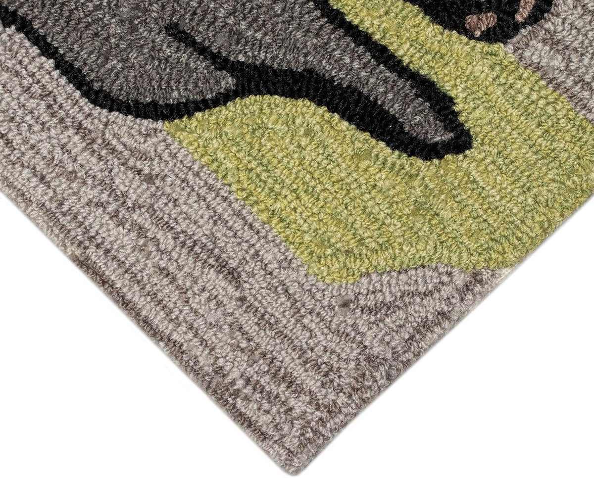 Liora Manne Frontporch Indoor Outdoor Rug - Novelty Design, Hand Hooked, Weather Resistant, UV Stabilized, Foyers, Porches, Patios & Decks, Yoga Dogs, 2'6 x 4'