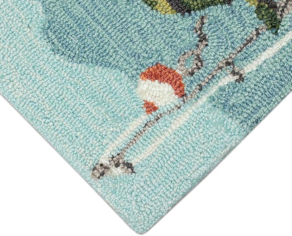 Liora Manne Frontporch Indoor Outdoor Rug - Novelty Design, Hand Hooked, Weather Resistant, UV Stabilized, Foyers, Porches, Patios & Decks, Yoga Dogs, 2'6 x 4'