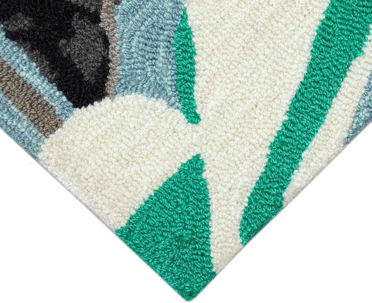 Liora Manne Frontporch Indoor Outdoor Rug - Novelty Design, Hand Hooked, Weather Resistant, UV Stabilized, Foyers, Porches, Patios & Decks, Yoga Dogs, 2'6 x 4'