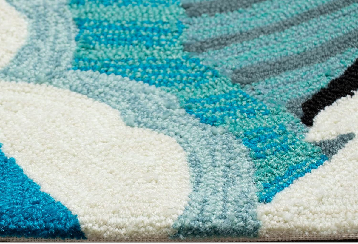 Liora Manne Frontporch Indoor Outdoor Rug - Novelty Design, Hand Hooked, Weather Resistant, UV Stabilized, Foyers, Porches, Patios & Decks, Yoga Dogs, 2'6 x 4'