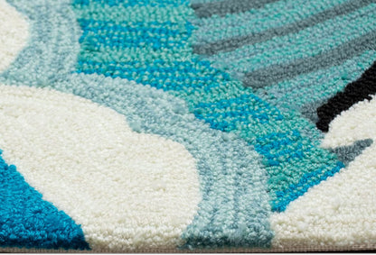 Liora Manne Frontporch Indoor Outdoor Rug - Novelty Design, Hand Hooked, Weather Resistant, UV Stabilized, Foyers, Porches, Patios & Decks, Yoga Dogs, 2'6 x 4'