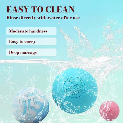 Massage Lacrosse Balls -Massage Balls for Myofacial Release&Trigger Point Therapy-Set of 2-Hard Lacrosse Massage Ball &Soft Massage Ball with one mini Ball